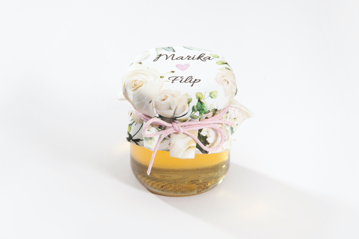 Miód wielokwiatowy 40 g - Hortensje i róże w kolorze białym #1